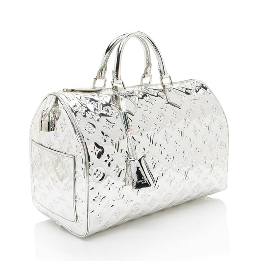 Louis Vuitton Limited Edition Monogram Miroir Speedy 35 Satchel (SHF-Ge2Emn)