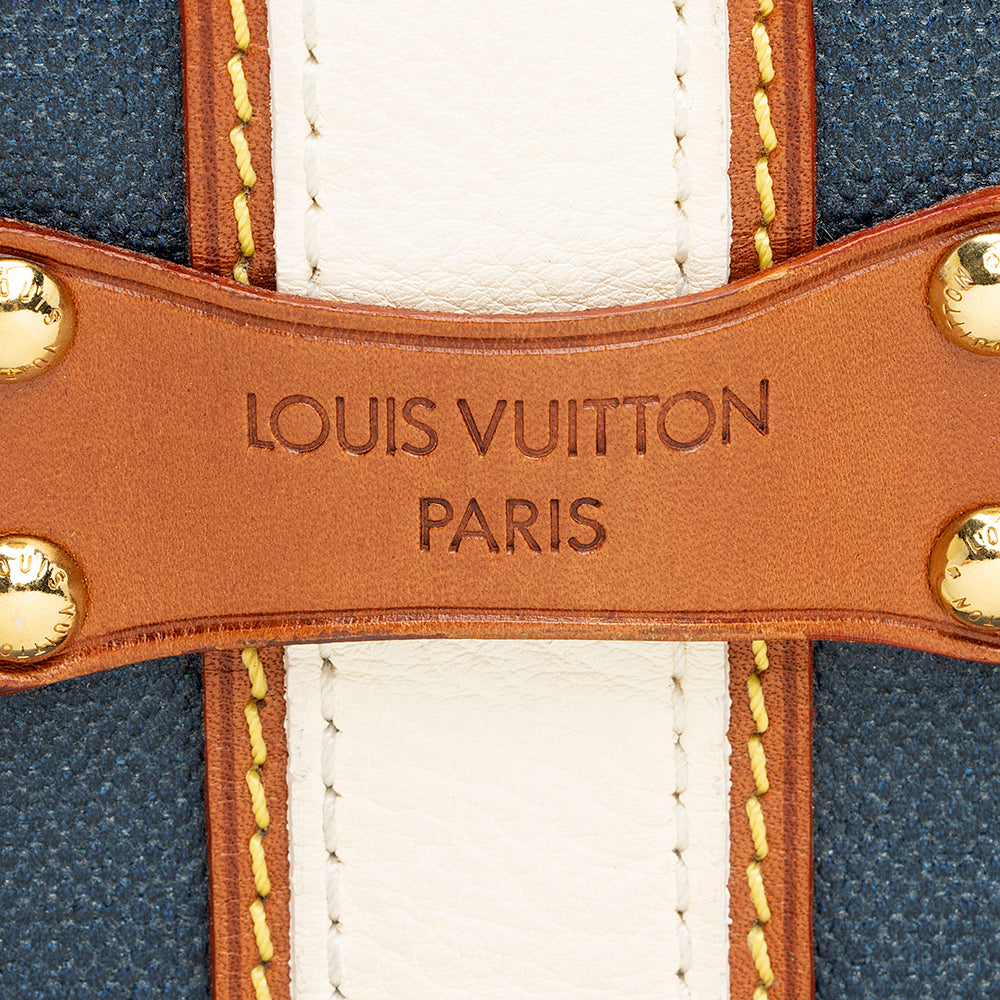 Louis Vuitton Limited Edition Monogram Tisse Rayures GM Tote (SHF-20136)