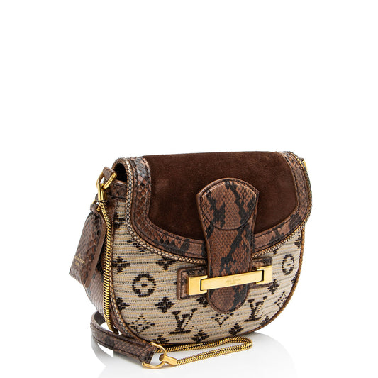 Louis Vuitton Limited Edition Python Monogram Empire Ponant Flap Shoulder Bag