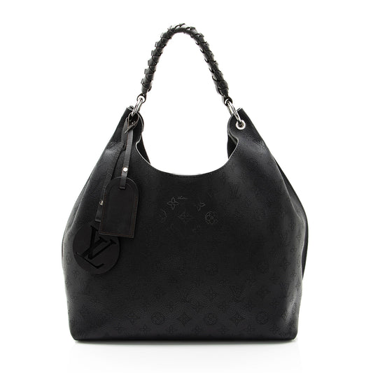 Louis Vuitton Mahina Leather Carmel Hobo (SHF-SK1HwZ)