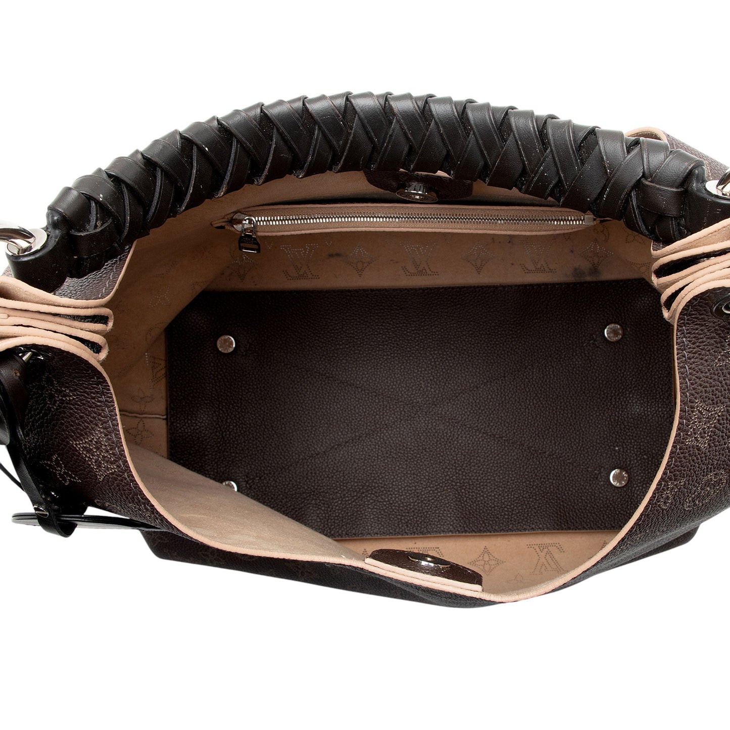 Louis Vuitton Mahina Leather Carmel Hobo (SHF-Oex6B3)
