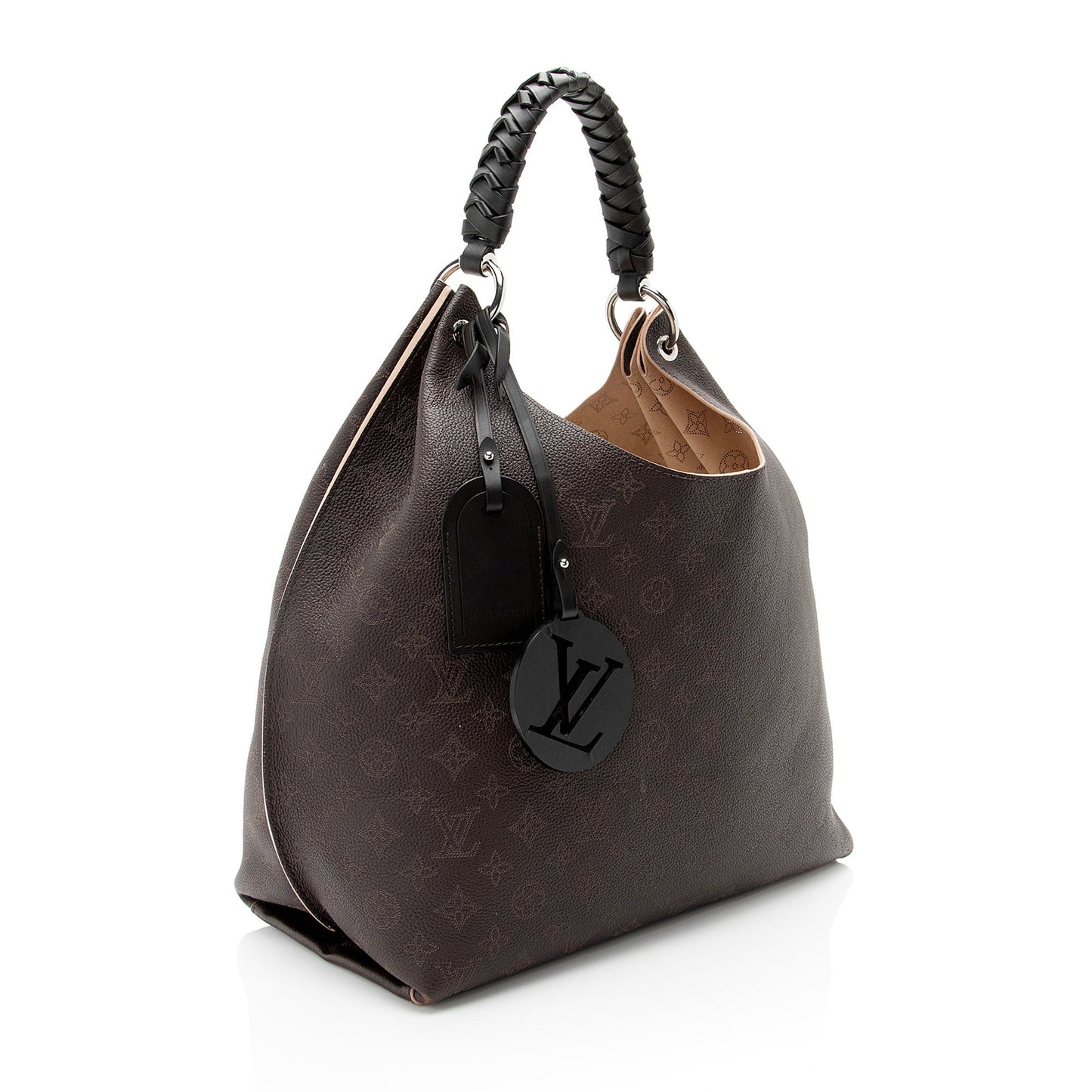 Louis Vuitton Mahina Leather Carmel Hobo (SHF-Oex6B3)