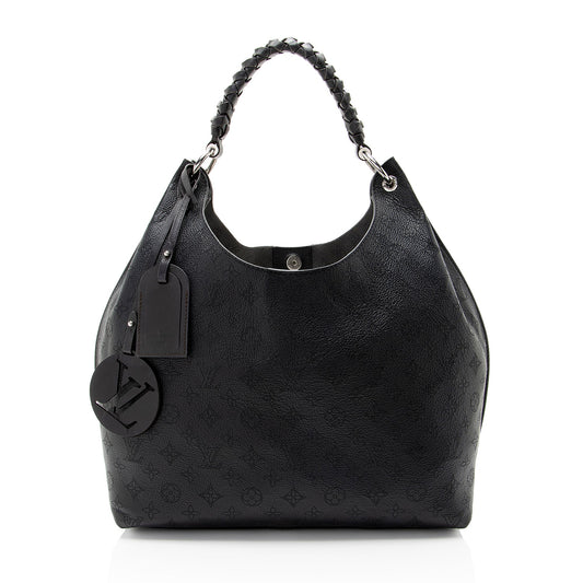 Louis Vuitton Mahina Leather Carmel Hobo