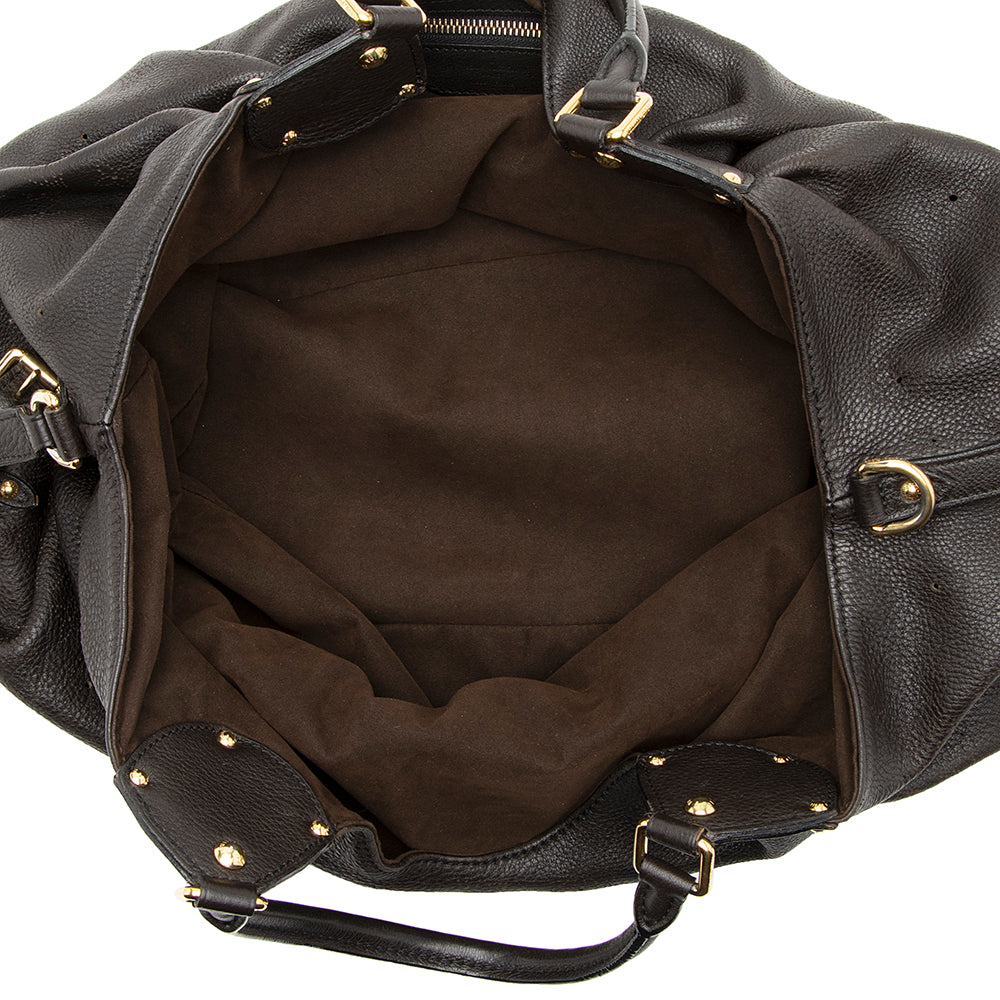 Louis Vuitton Mahina Leather L Hobo (SHF-19856)