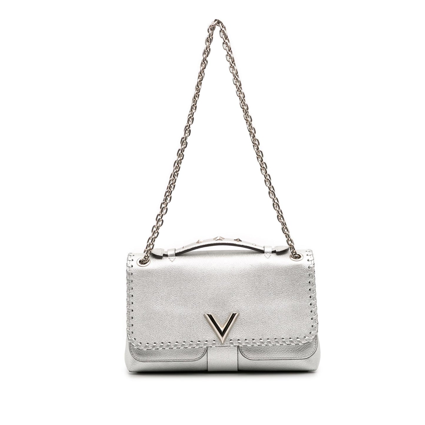 Louis Vuitton Metallic Cuir Plume Ecume Very Chain Bag