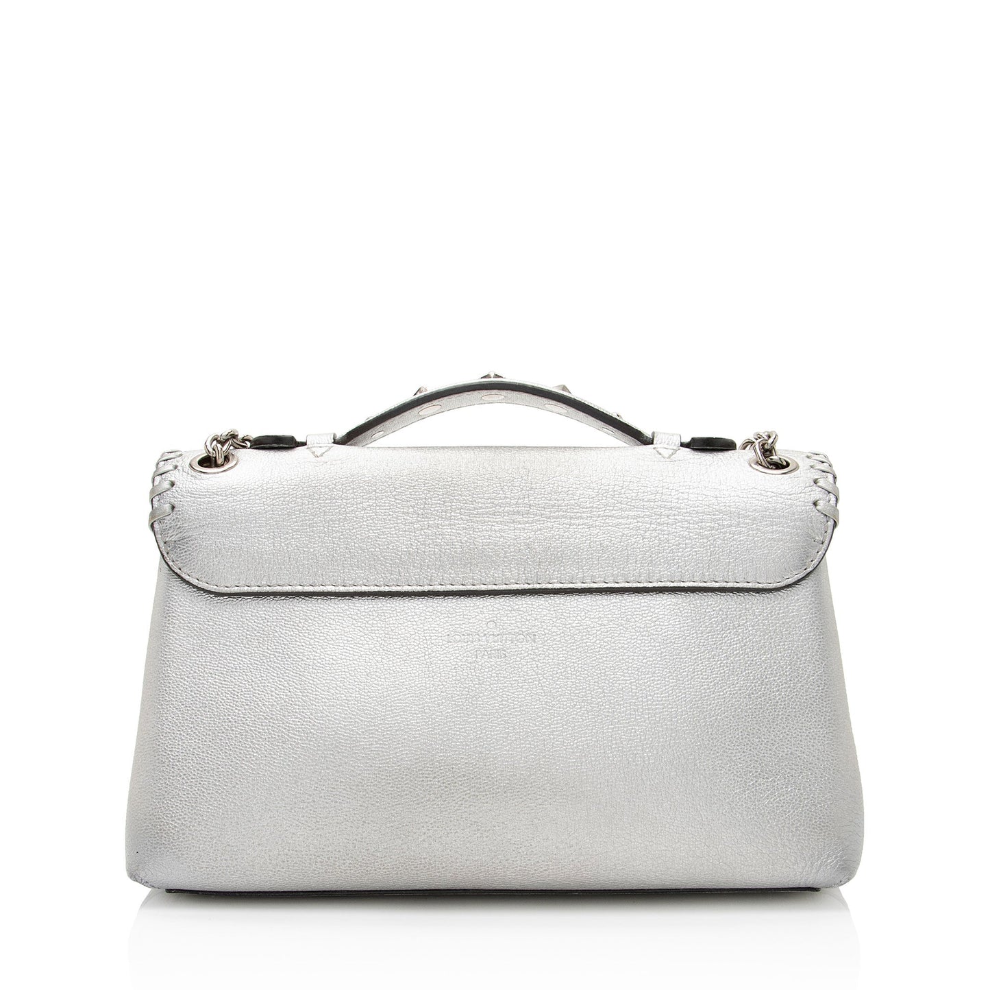 Louis Vuitton Metallic Leather Braided Very Chain Bag (SHF-s7snVl)