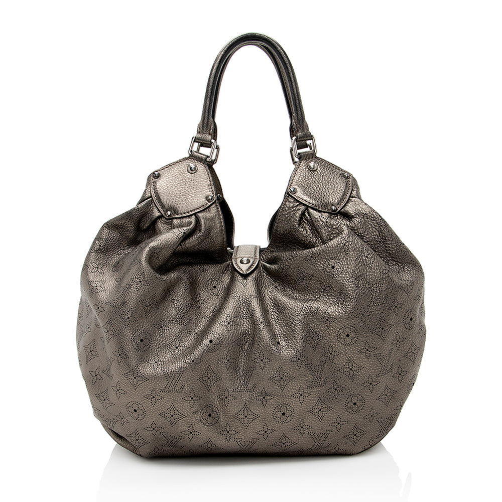 Louis Vuitton Metallic Mahina Leather L Hobo -  (SHF-19533)