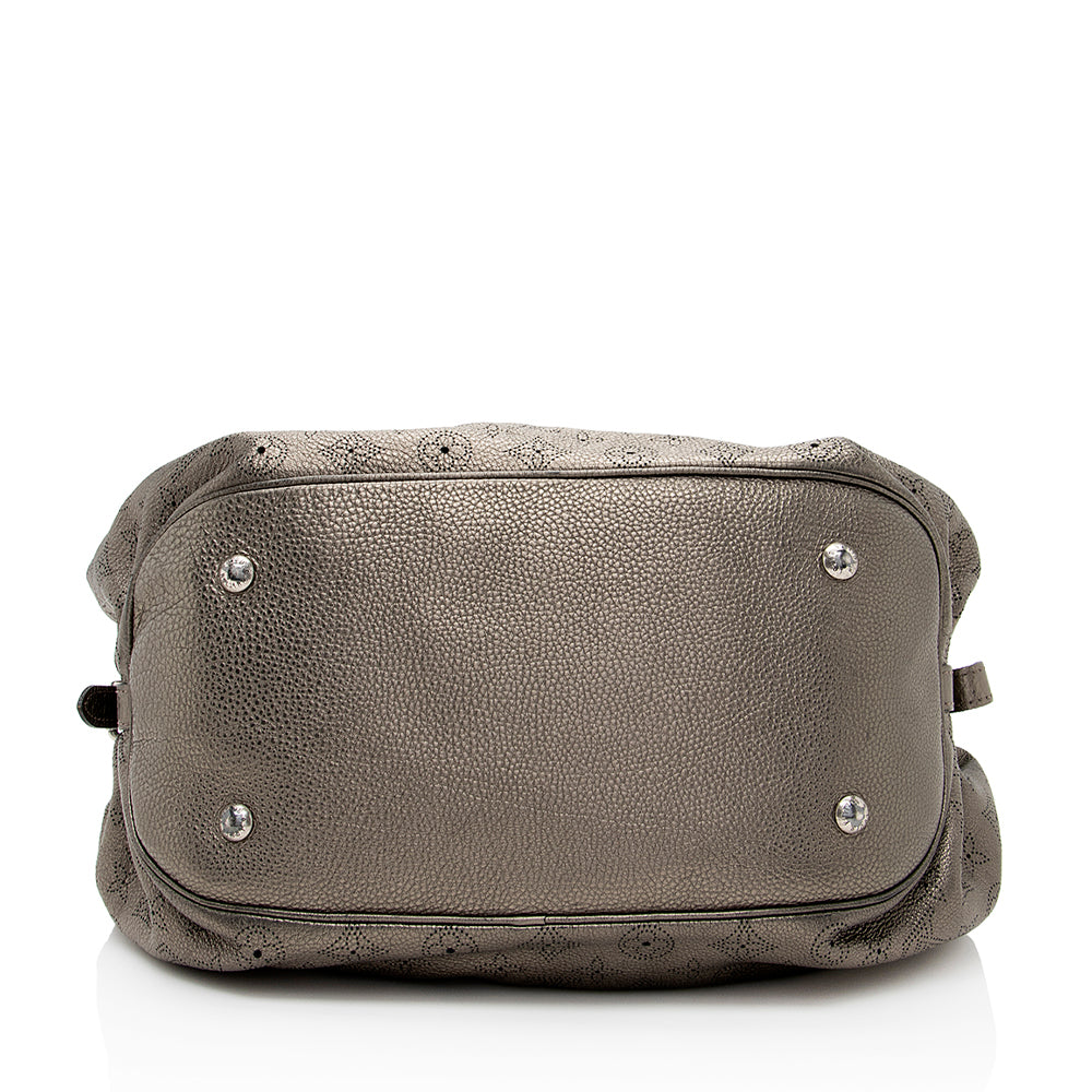 Louis Vuitton Metallic Mahina Leather L Hobo -  (SHF-19533)