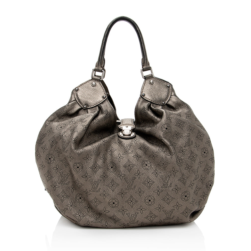 Louis Vuitton Metallic Mahina Leather L Hobo -  (SHF-19533)