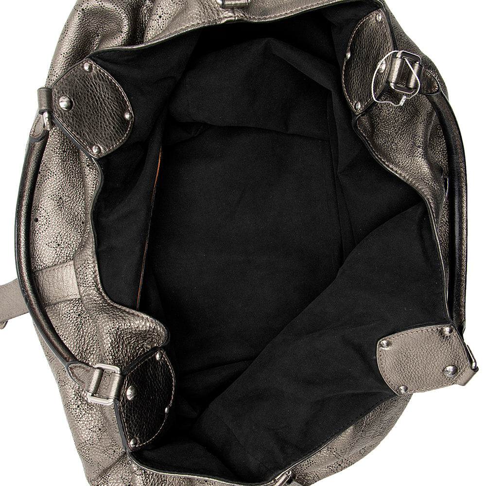 Louis Vuitton Metallic Mahina Leather L Hobo -  (SHF-19533)