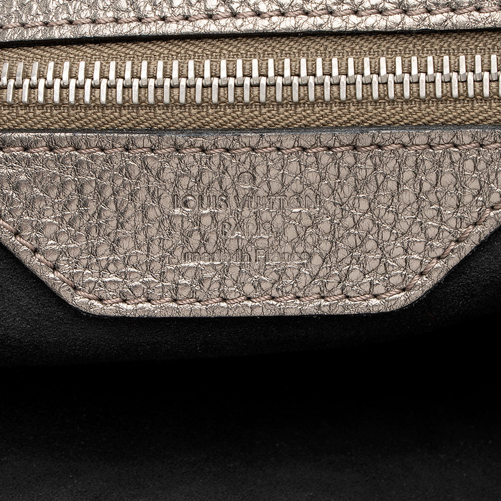 Louis Vuitton Metallic Mahina Leather L Hobo -  (SHF-19533)
