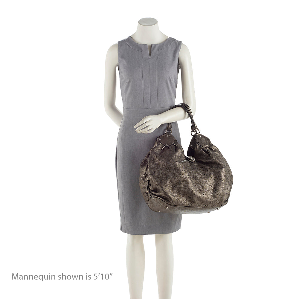 Louis Vuitton Metallic Mahina Leather L Hobo -  (SHF-19533)