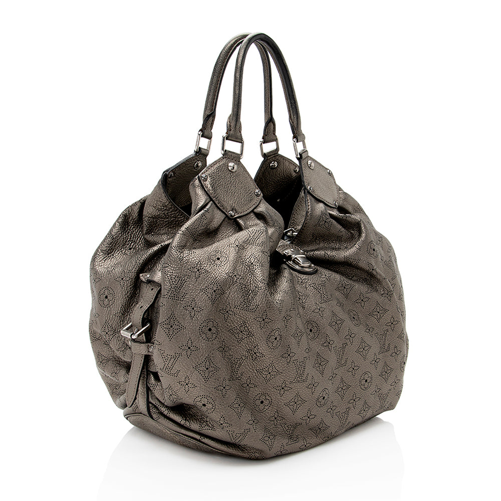 Louis Vuitton Metallic Mahina Leather L Hobo -  (SHF-19533)