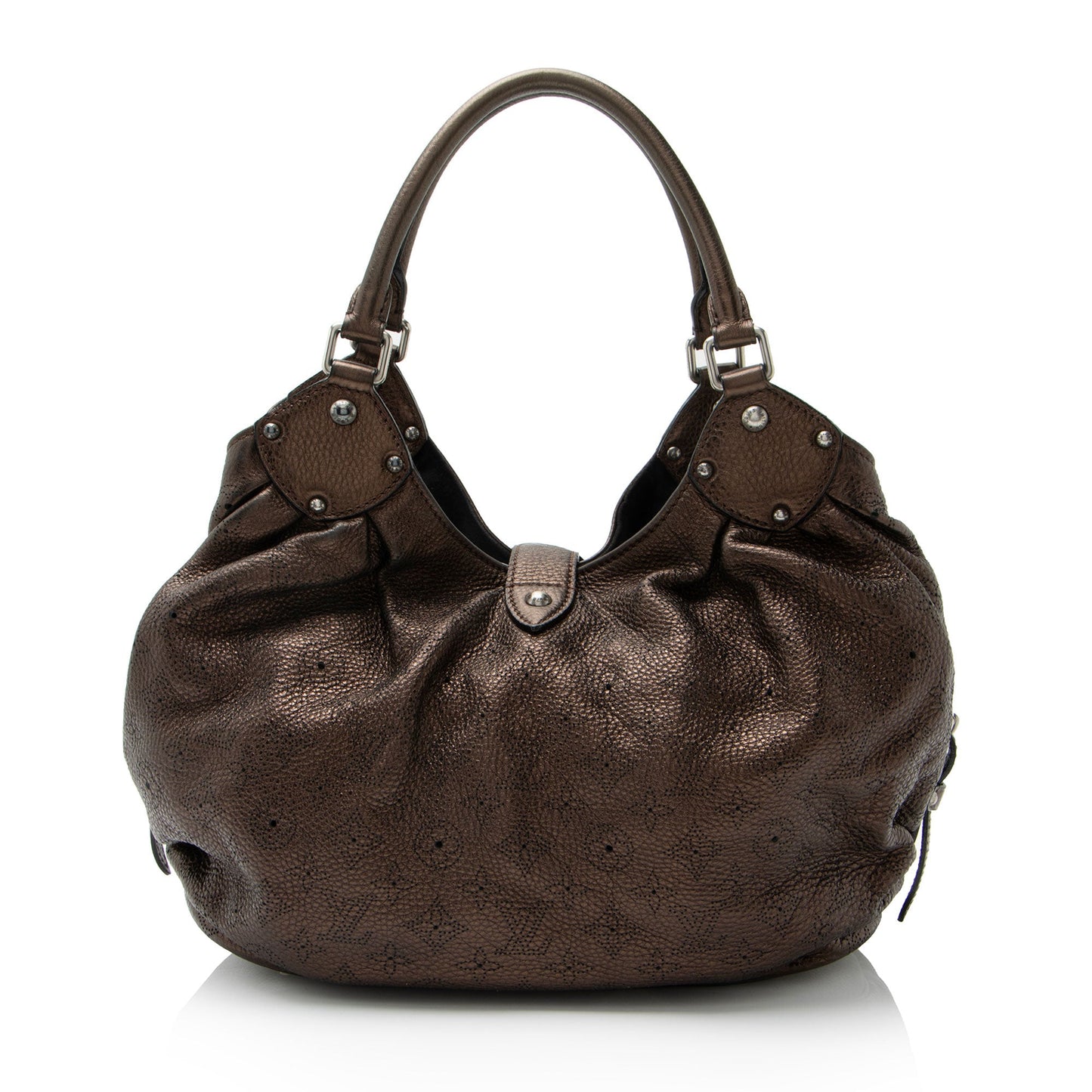 Louis Vuitton Metallic Mahina Leather L Hobo