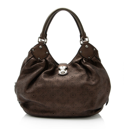Louis Vuitton Metallic Mahina Leather L Hobo