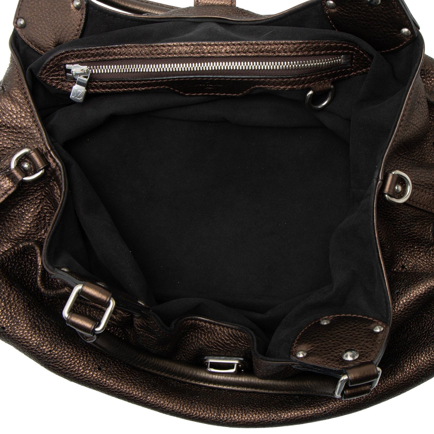 Louis Vuitton Metallic Mahina Leather L Hobo