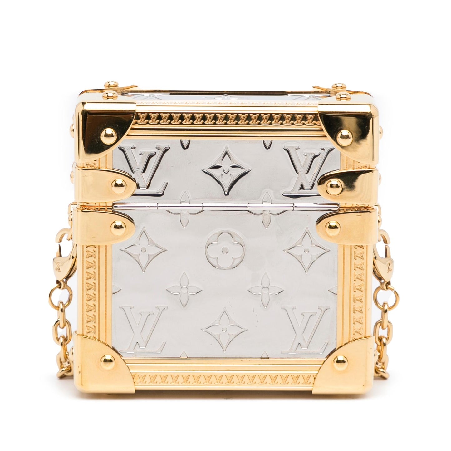 Louis Vuitton Mini Metallic Trunk Box with Chain (SHG-0lKTQn)