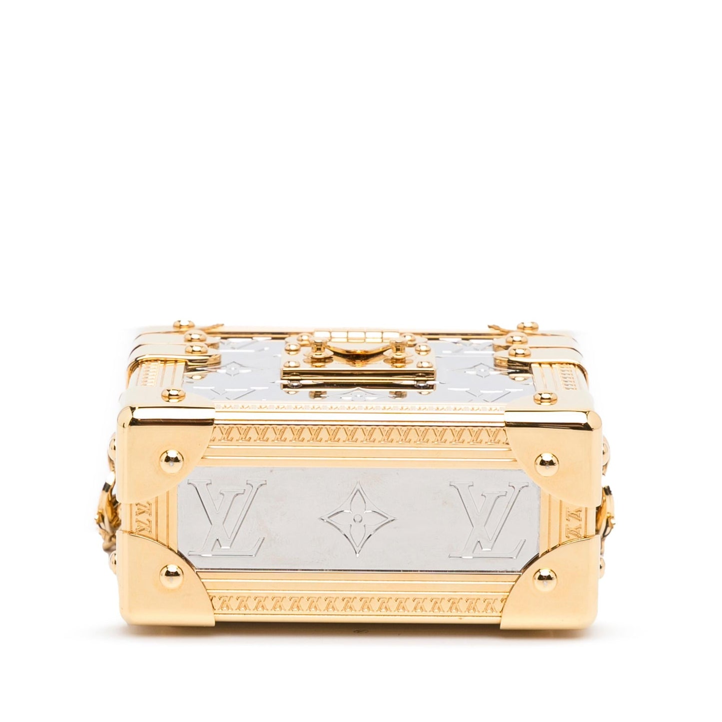 Louis Vuitton Mini Metallic Trunk Box with Chain (SHG-0lKTQn)