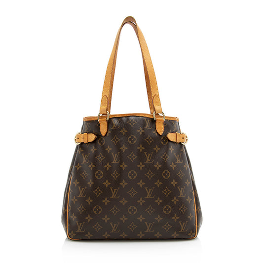 Louis Vuitton Monogram Canvas Batignolles Vertical Tote (SHF-21263)