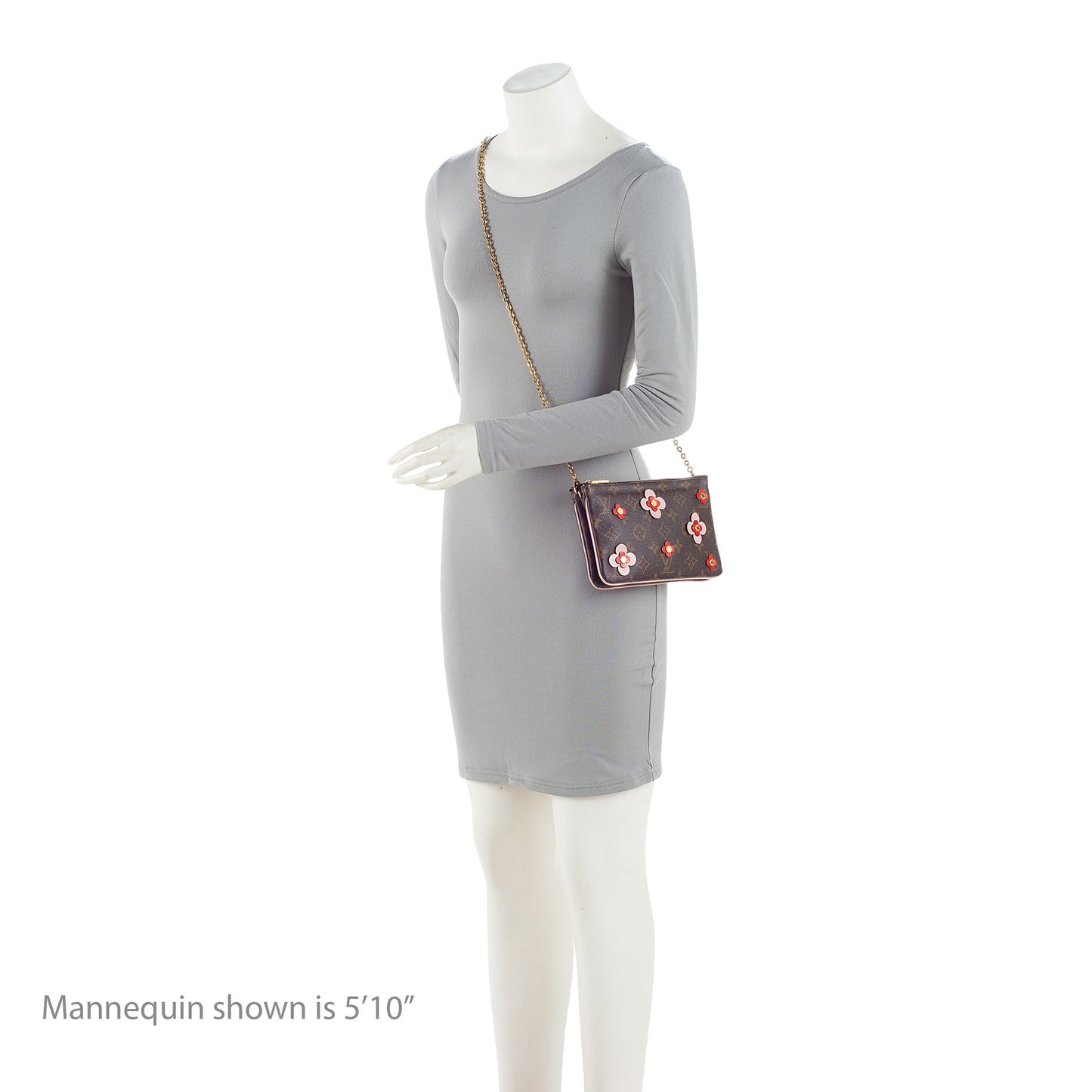 Louis Vuitton Monogram Canvas Blooming Flowers Double Zip Pochette (SHF-1wiy9L)