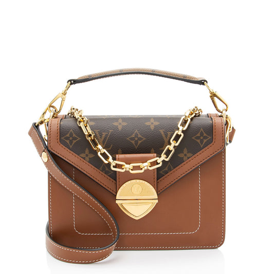 Louis Vuitton Monogram Canvas Calfskin Biface Shoulder Bag