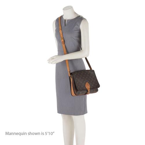 Louis Vuitton Vintage Monogram Canvas Cartouchiere GM Shoulder Bag (SHF-18902)