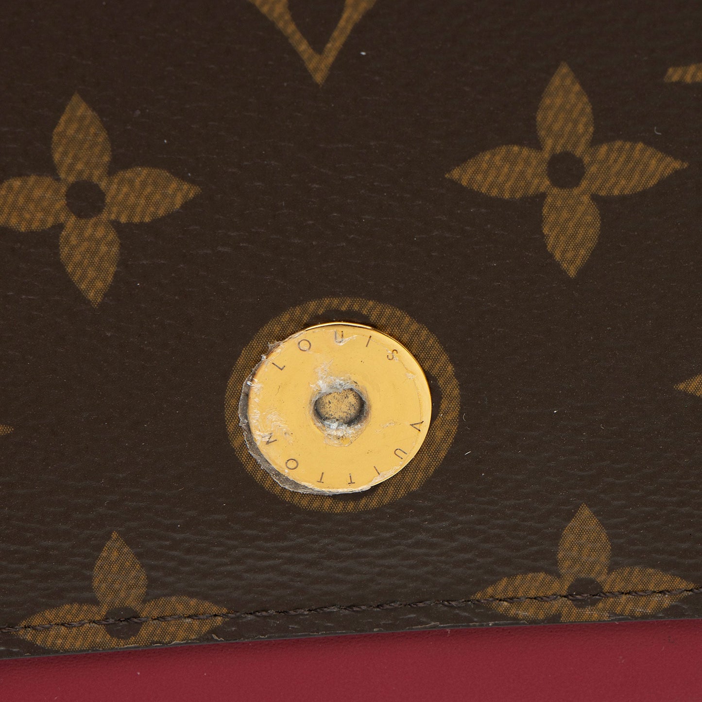 Louis Vuitton Monogram Canvas Flore Chain Wallet (SHF-Lu1wBf)