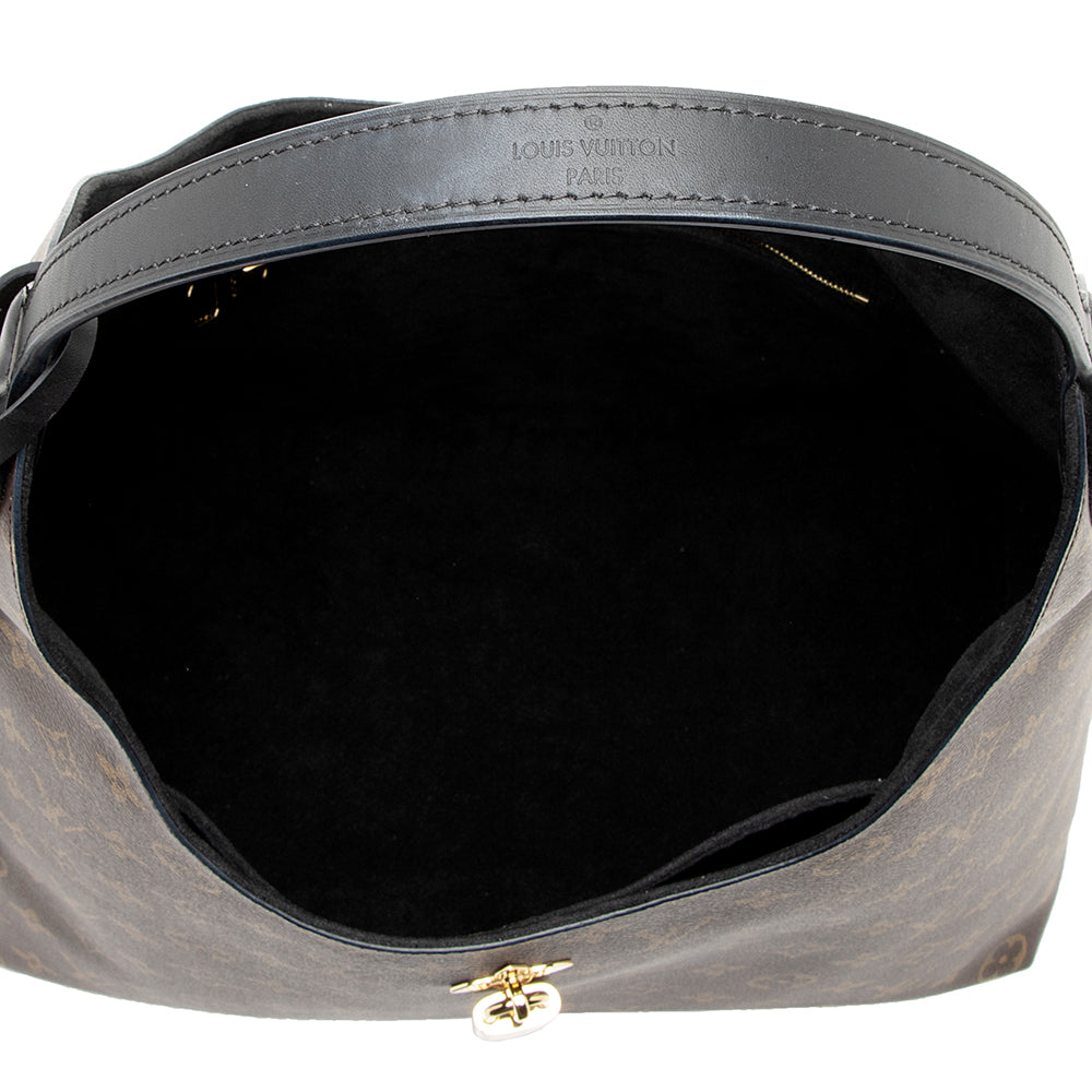 Louis Vuitton Monogram Canvas Flower Hobo (SHF-20417)