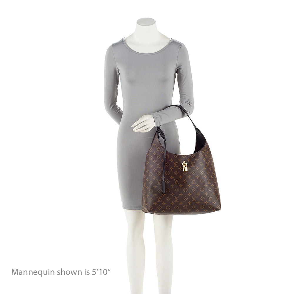 Louis Vuitton Monogram Canvas Flower Hobo (SHF-20417)