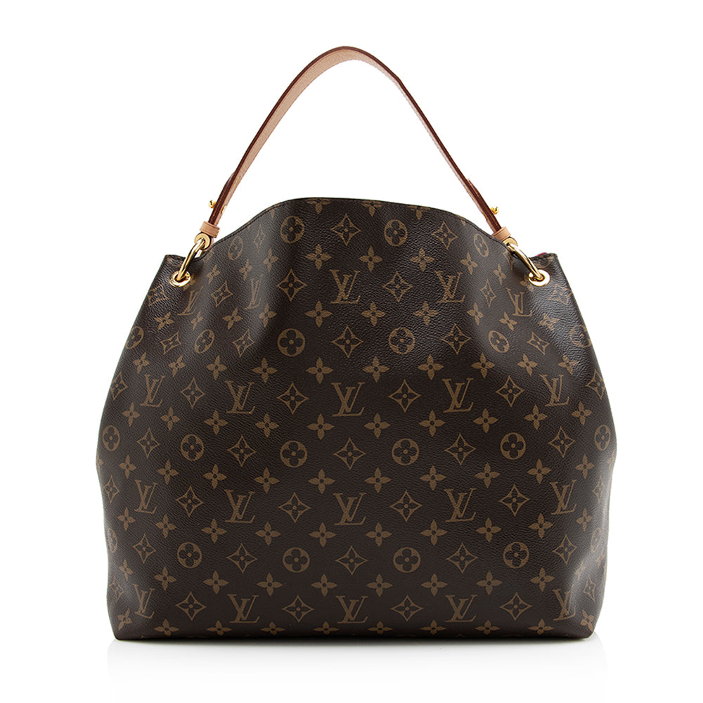 Louis Vuitton Monogram Canvas Graceful MM Hobo (SHF-20072)