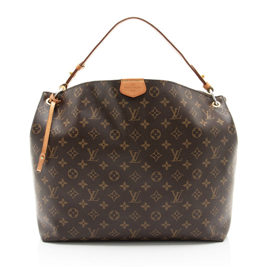 Louis Vuitton Monogram Canvas Graceful MM Hobo (SHF-dWG1DM)