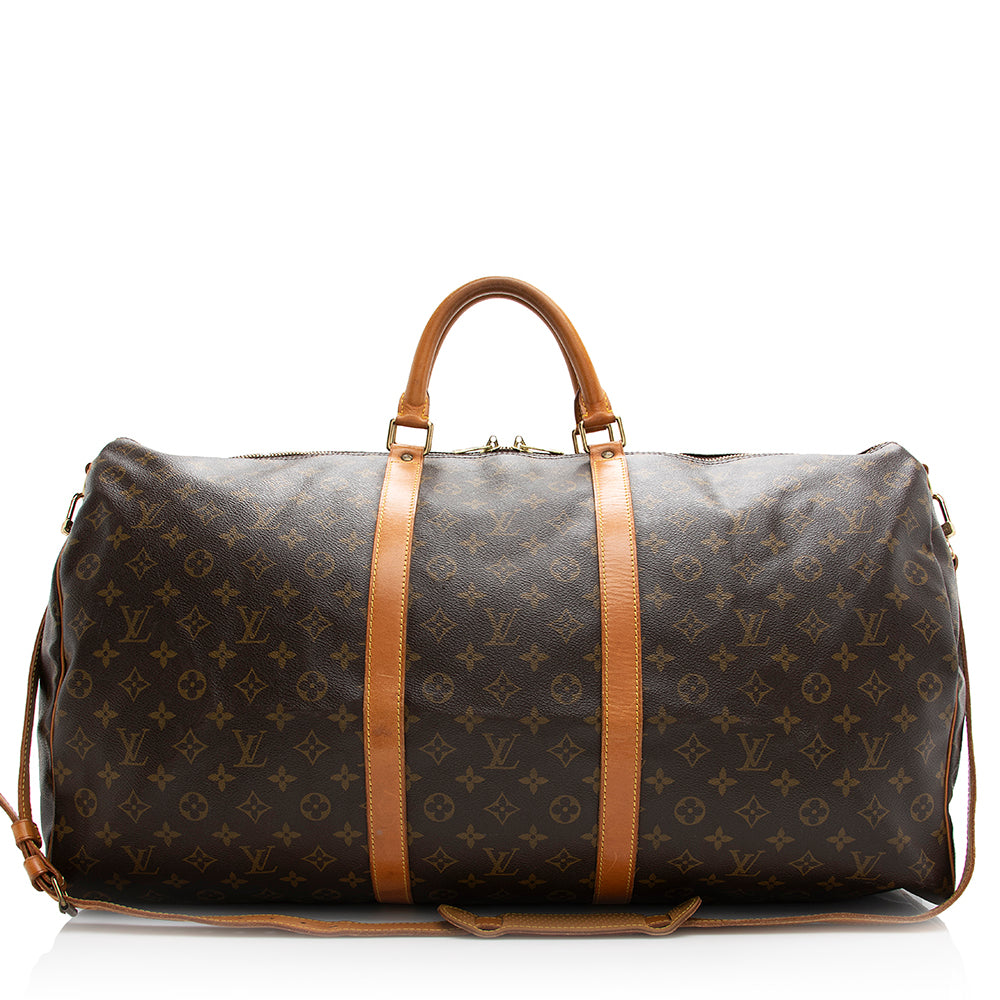Louis Vuitton Vintage Monogram Canvas Keepall Bandouliere 60 Duffel Bag -  (SHF-20342)