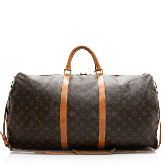 Louis Vuitton Vintage Monogram Canvas Keepall Bandouliere 60 Duffel Bag -  (SHF-20342)