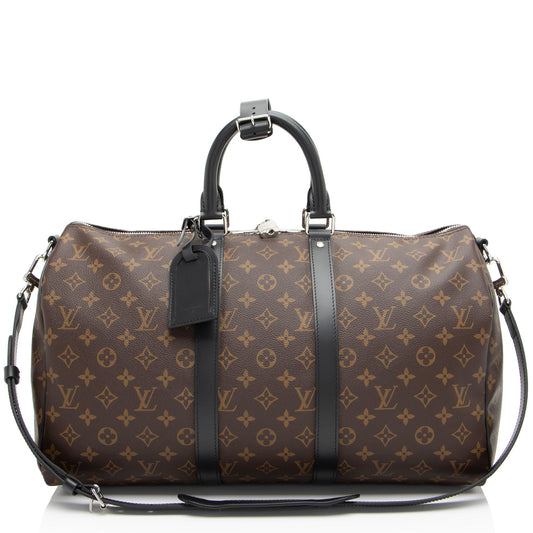 Louis Vuitton Monogram Canvas Macassar Keepall Bandouliere 45 Duffle