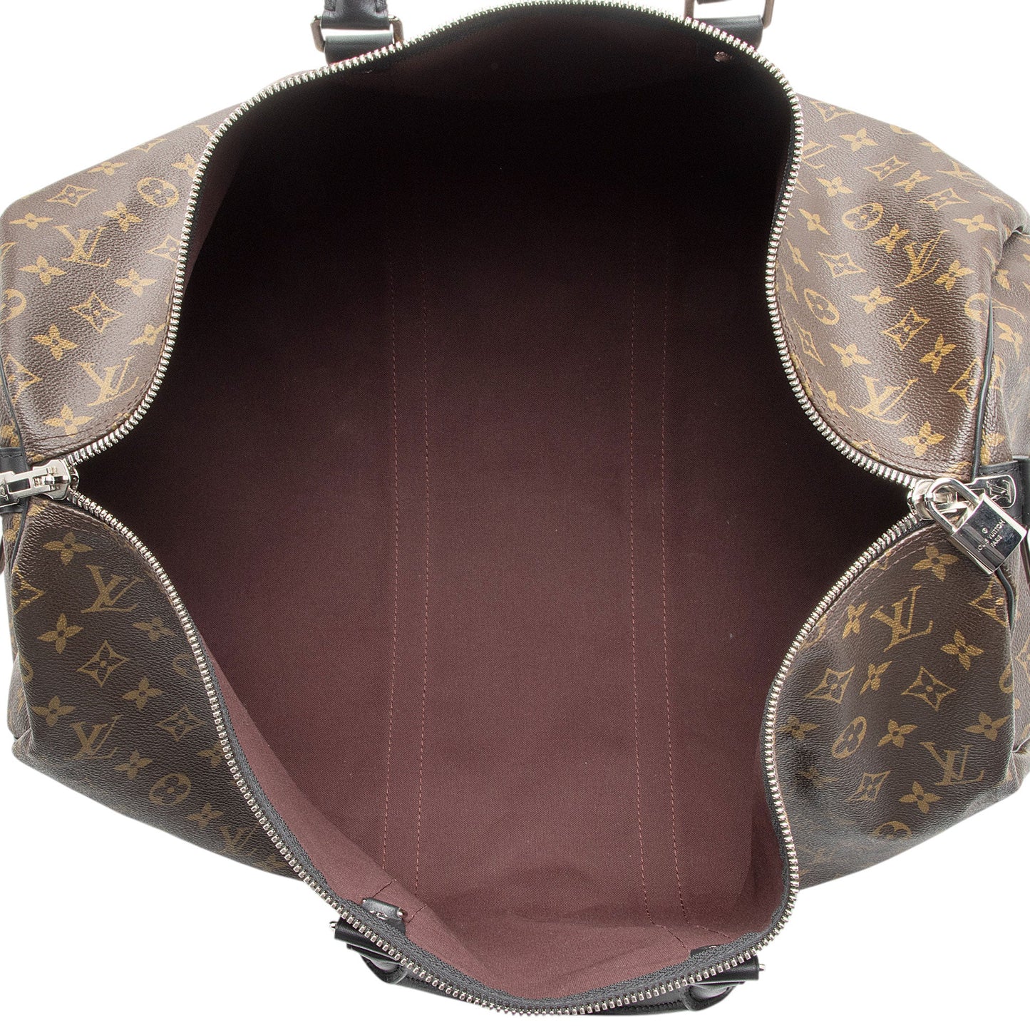 Louis Vuitton Monogram Canvas Macassar Keepall Bandouliere 55 Duffle