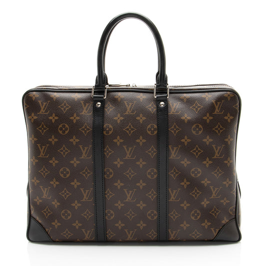 Louis Vuitton Monogram Canvas Macassar Porte Documents Voyage GM Bag