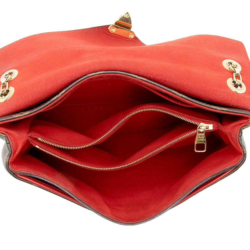 Louis Vuitton Monogram Canvas Pallas Chain Shoulder Bag (SHF-20186)