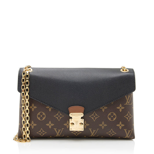 Louis Vuitton Monogram Canvas Pallas Chain Shoulder Bag (SHF-qUvRo1)