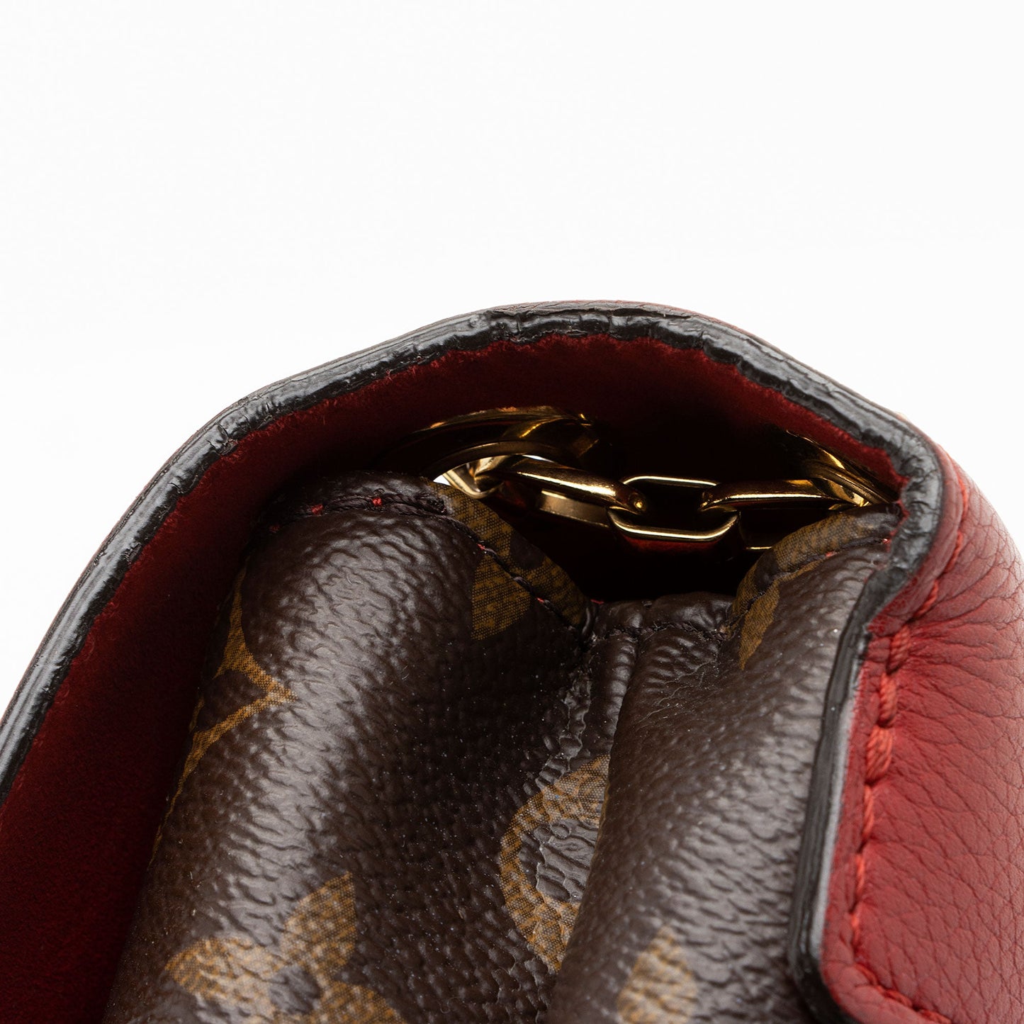 Louis Vuitton Monogram Canvas Pallas Chain Shoulder Bag (SHF-RtD3By)