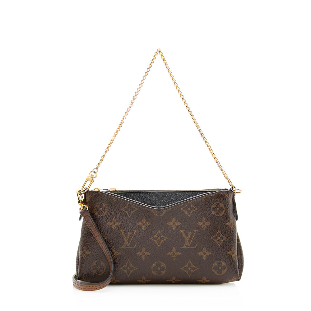 Louis Vuitton Monogram Canvas Pallas Clutch -  (SHF-20535)
