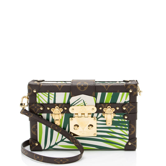 Louis Vuitton Monogram Canvas Palm Petite Malle Bag