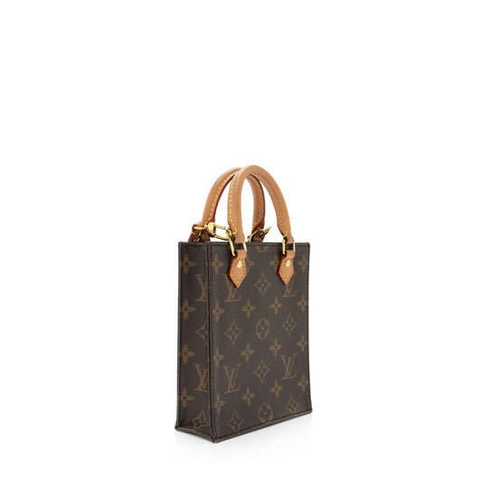 Louis Vuitton Monogram Canvas Petit Sac Plat Shoulder Bag (SHF-NcP7wa)