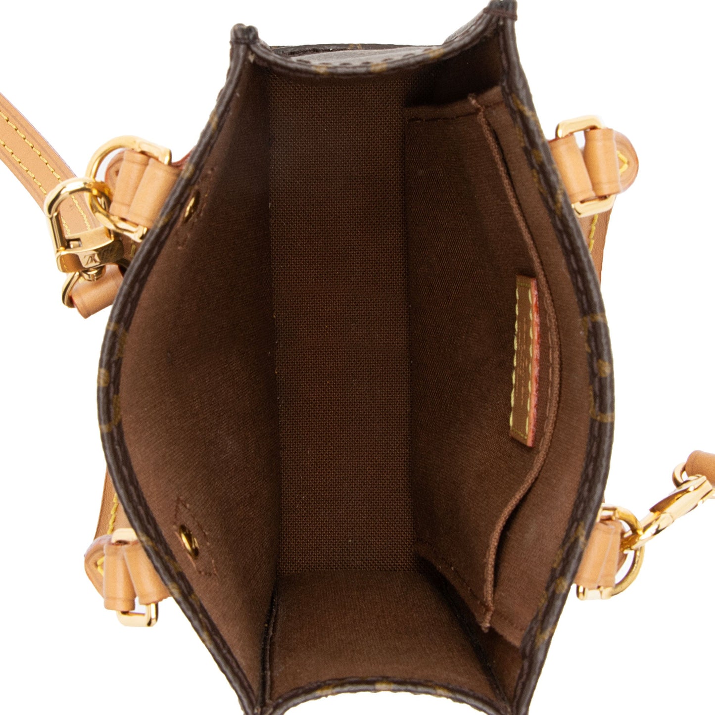 Louis Vuitton Monogram Canvas Petit Sac Plat Shoulder Bag (SHF-XKuDno)