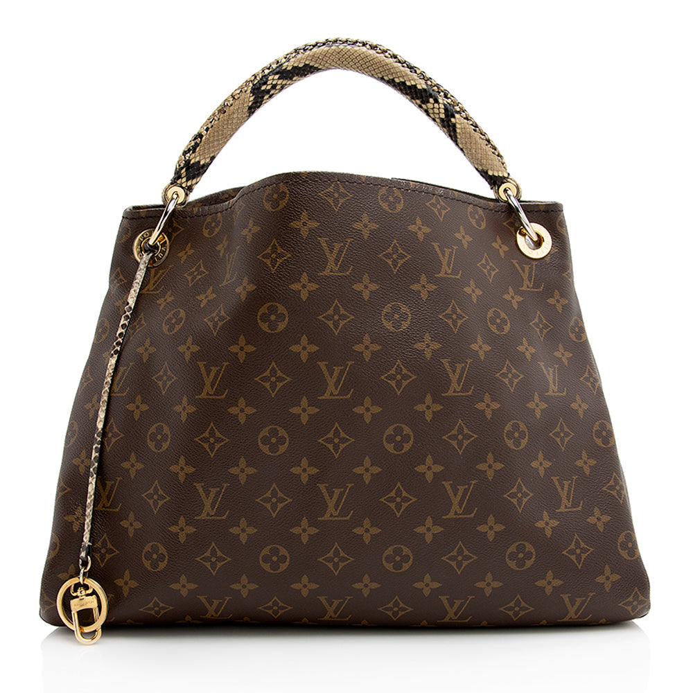 Louis Vuitton Monogram Canvas Python Artsy MM Shoulder Bag (SHF-21743)