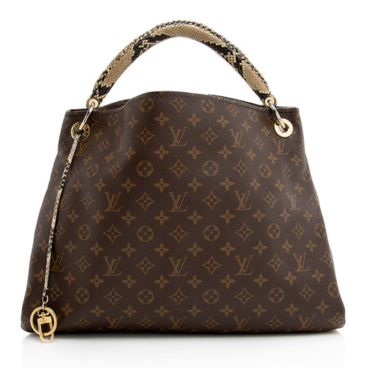 Louis Vuitton Monogram Canvas Python Artsy MM Shoulder Bag (SHF-21743)