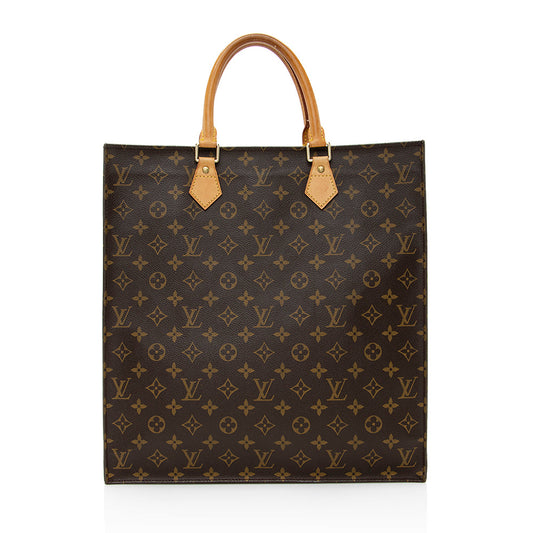 Louis Vuitton Monogram Canvas Sac Plat Tote (SHF-20594)