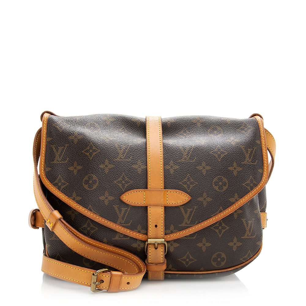 Louis Vuitton Vintage Monogram Canvas Saumur 30 Messenger Bag -  (SHF-20345)