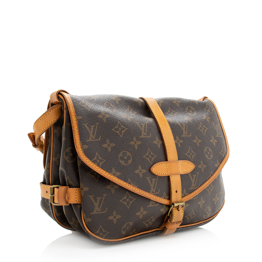 Louis Vuitton Vintage Monogram Canvas Saumur 30 Messenger Bag -  (SHF-20345)