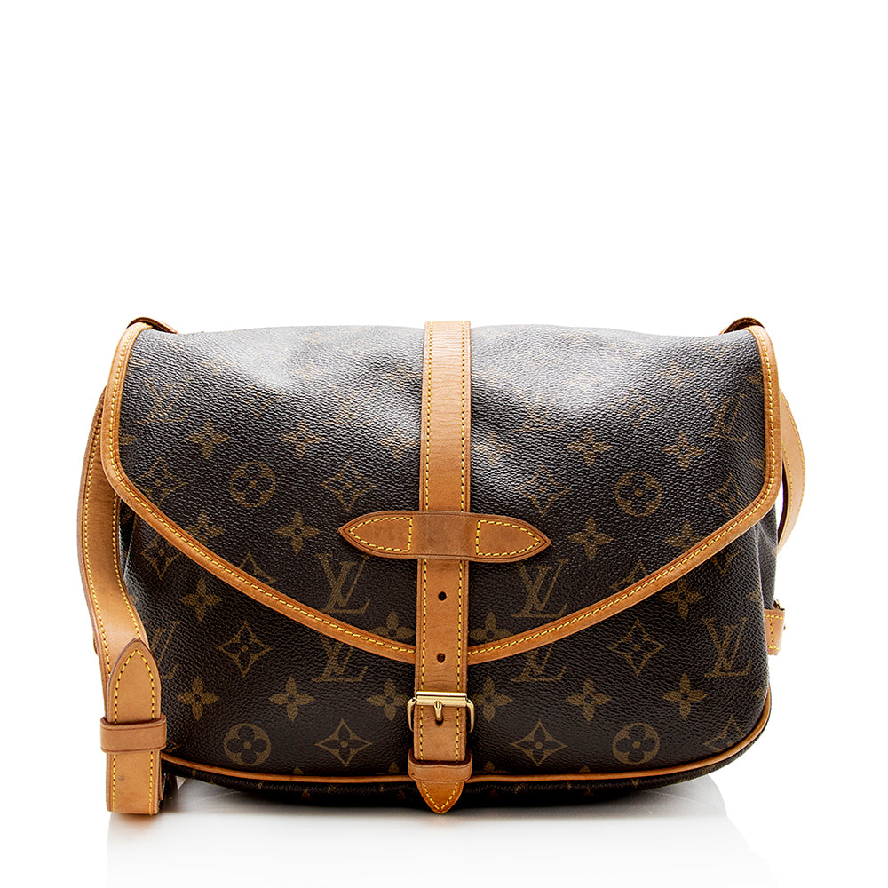 Louis Vuitton Vintage Monogram Canvas Saumur 30 Messenger Bag (SHF-19484)