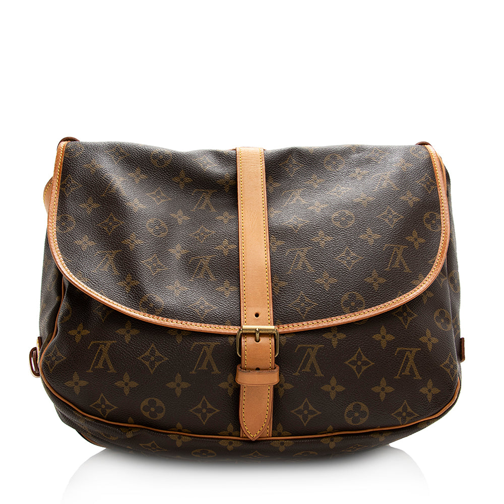 Louis Vuitton Vintage Monogram Canvas Saumur 35 Messenger Bag -  (SHF-20346)